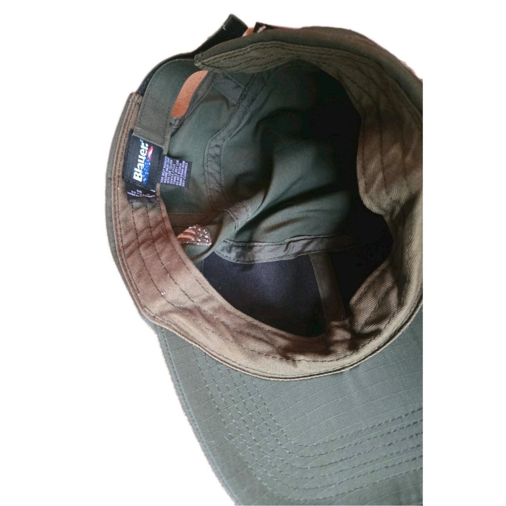 Blauer Men's Tactical Patrol Cap Olive Green Ripstop Hat Tonal Flag Logo - Picture 3 of 6